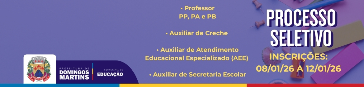 BANNER PROCESSO SELETIVO EDUCAÇÃO